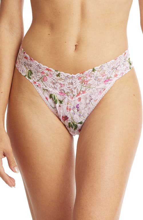 Hanky Panky Print Original Rise Thong In Pink