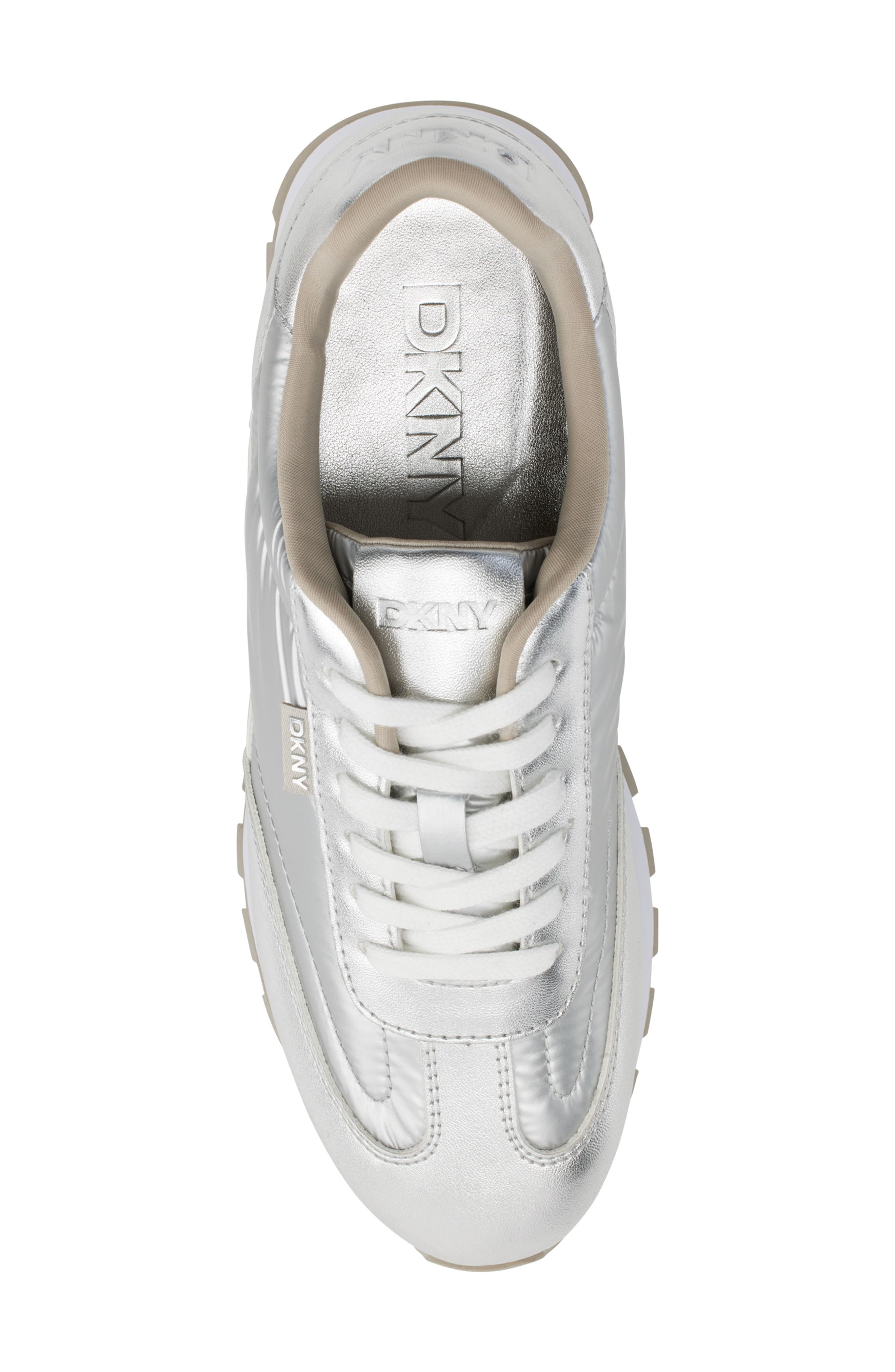 DKNY Metallic Sneaker, Alternate, color, 