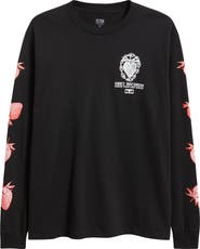 Obey Strawberry Garden Long Sleeve Cotton Graphic T-Shirt