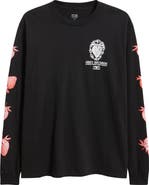 Obey Strawberry Garden Long Sleeve Cotton Graphic T-Shirt