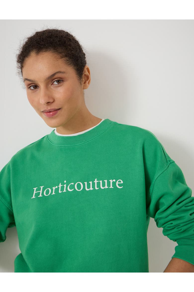 Horticouture Printed Graphic Sweatshirt, Alternate, color, Bright Green