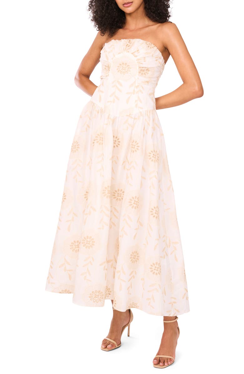 Parker The Mercy Strapless Dress, Main, color, Lucent White