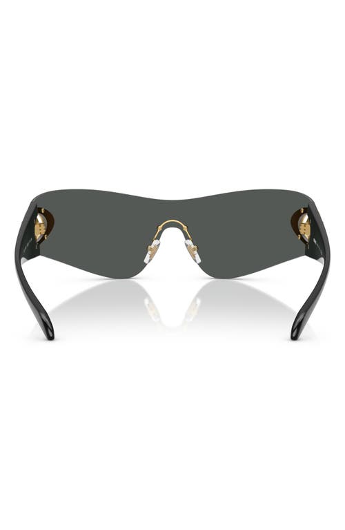 Versace 142mm Pillow Shield Sunglasses In Dark Grey