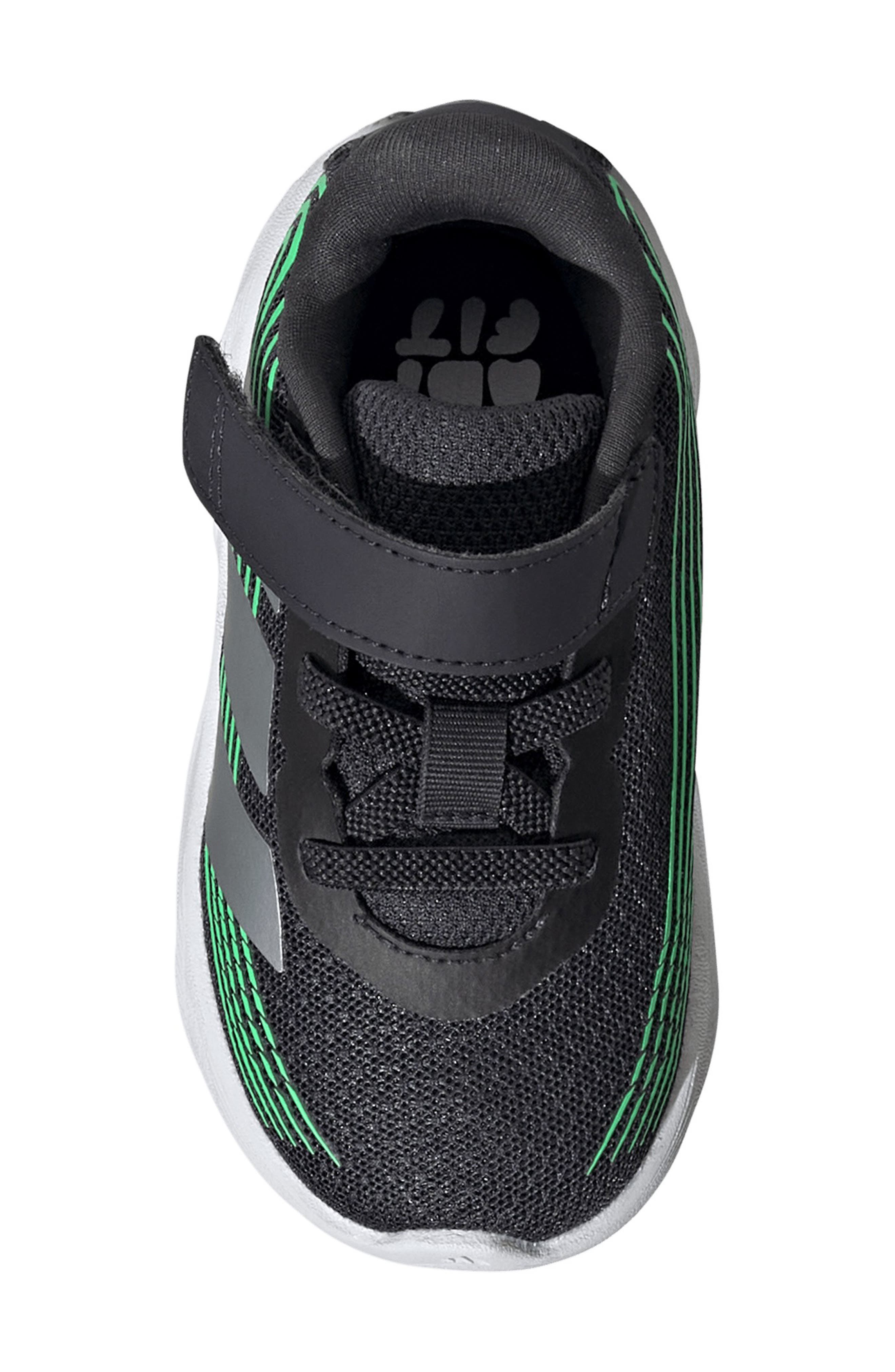 adidas Kids' Galaxy 8 EL Sneaker, Alternate, color, Grey/ Tech Grey/ Green