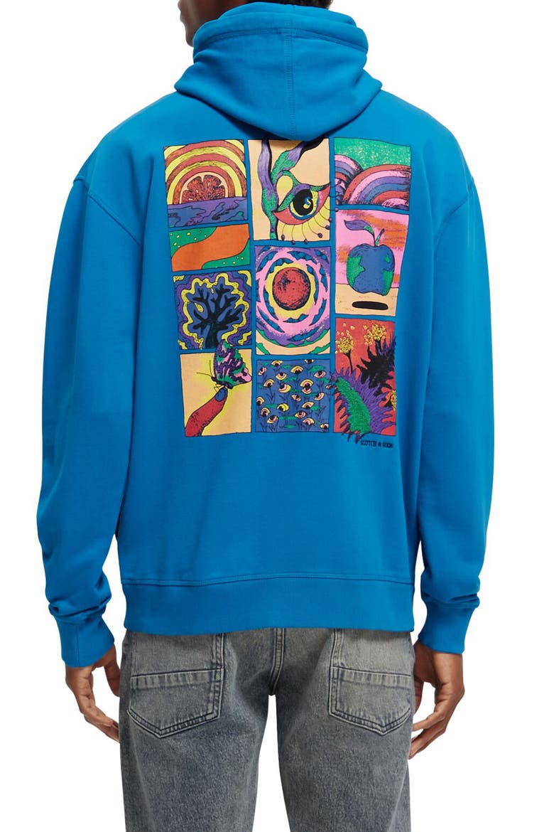 Felpa Cotton Hoodie, Alternate, color, IRIS BLUE