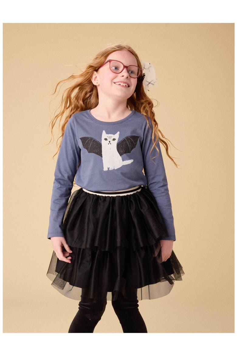 Tiered Tulle Skirt, Alternate, color, Jet Black