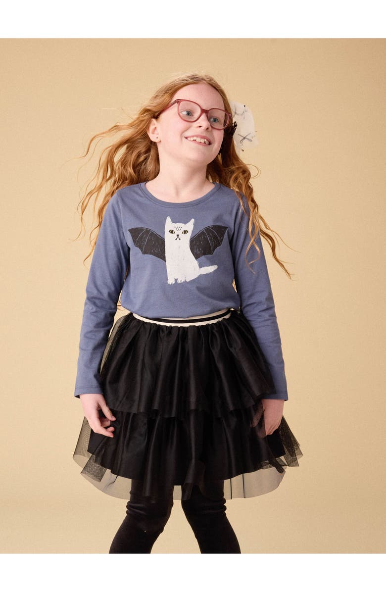 Tea Collection Tiered Tulle Skirt, Alternate, color, Jet Black