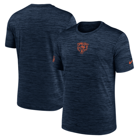 Men's Nike Navy Chicago Bears Big & Tall Sideline Velocity Performance T-Shirt