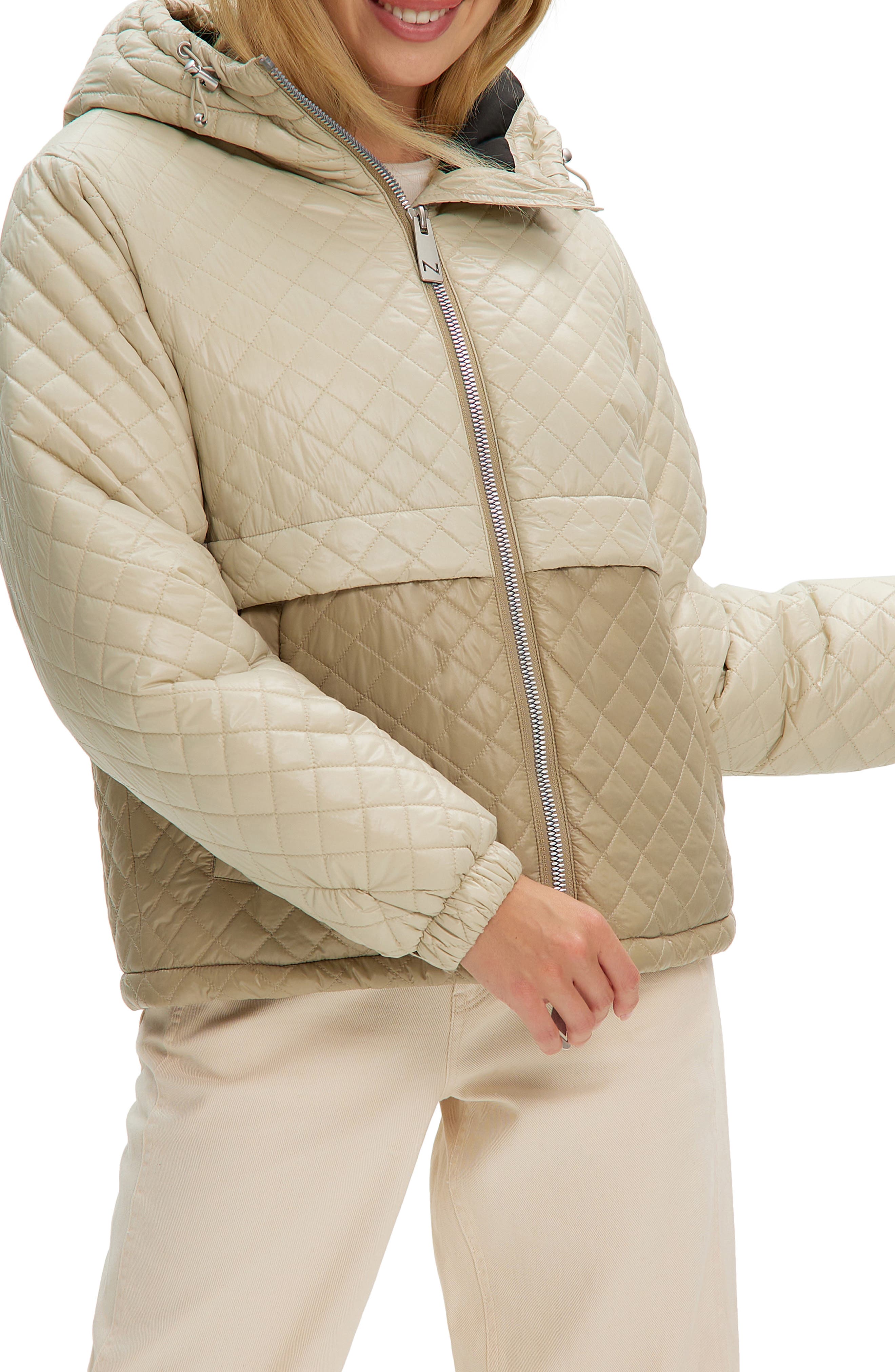 Noize Tea Two-Tone Diamond Quilted Jacket