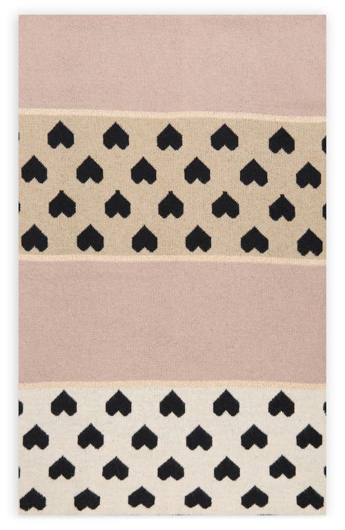 Saachi Heart Colorblock Oversize Scarf In Pink