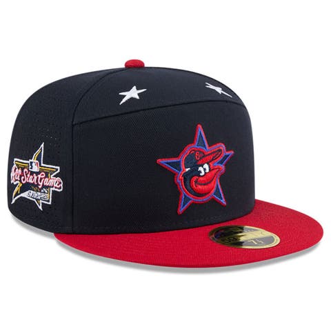 Men's New Era Navy/Red  Baltimore Orioles 2025 MLB All-Star Game Workout Side Patch 59FIFTY Fitted Hat