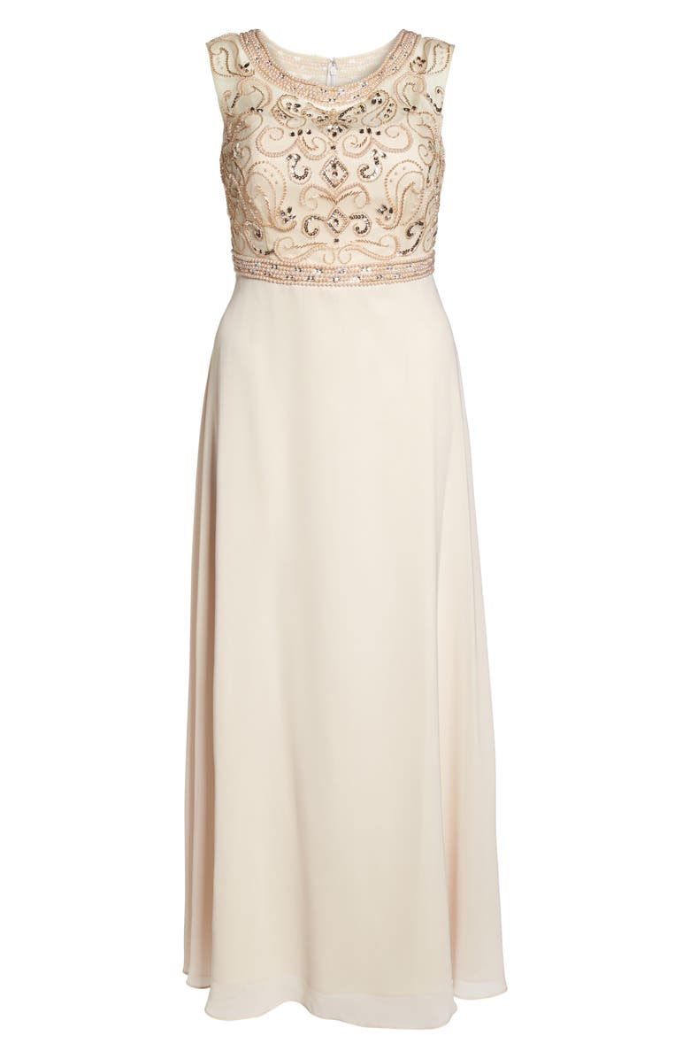 Decode 1.8 Sleeveless Beaded Gown, Alternate, color, 