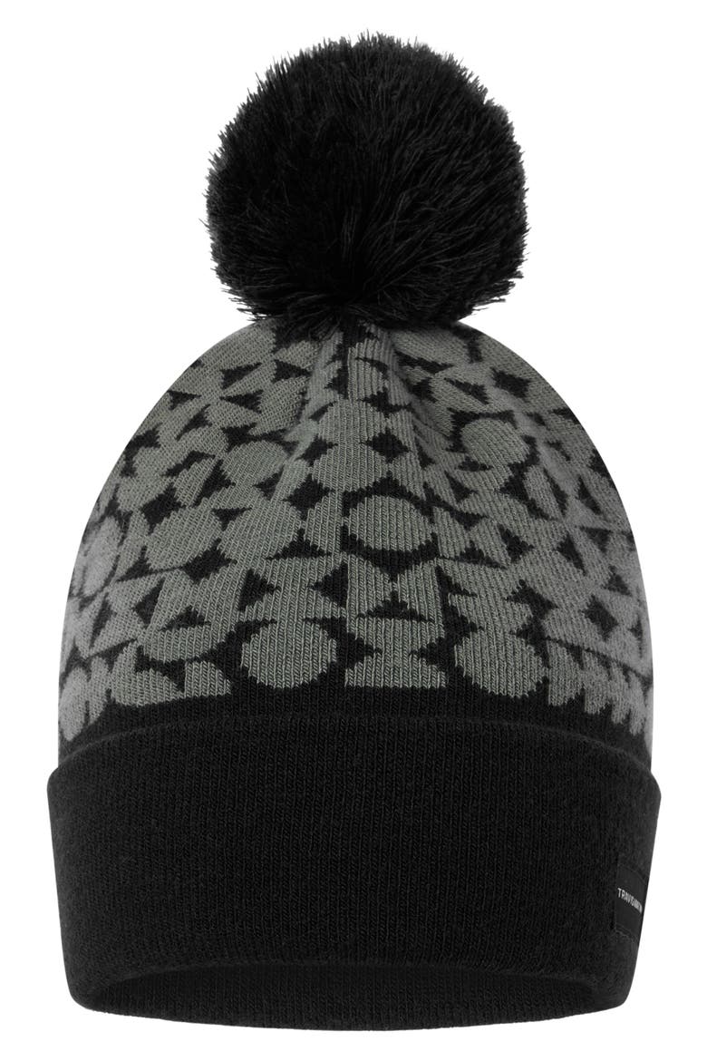 London Air Pompom Beanie, Main, color, DARK OLIVE
