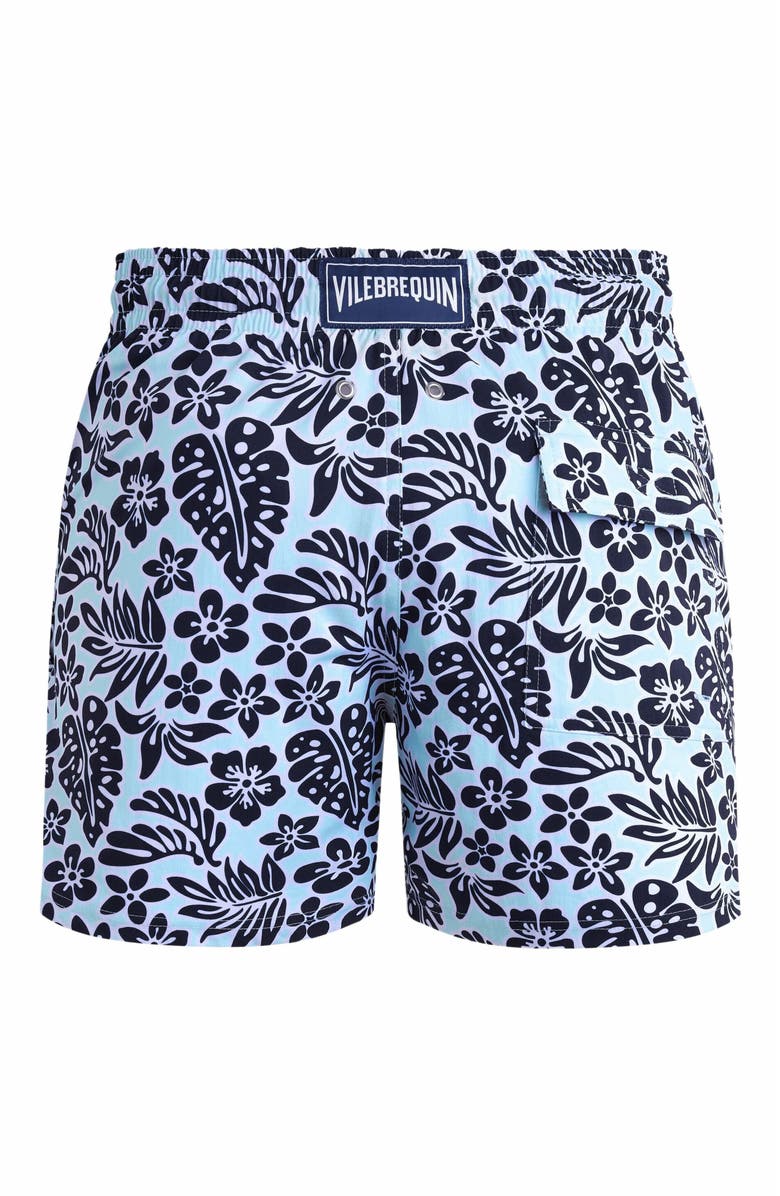 Vilebrequin Men's Poulpes Stretch Short Swim Shorts, Alternate, color, Pacific