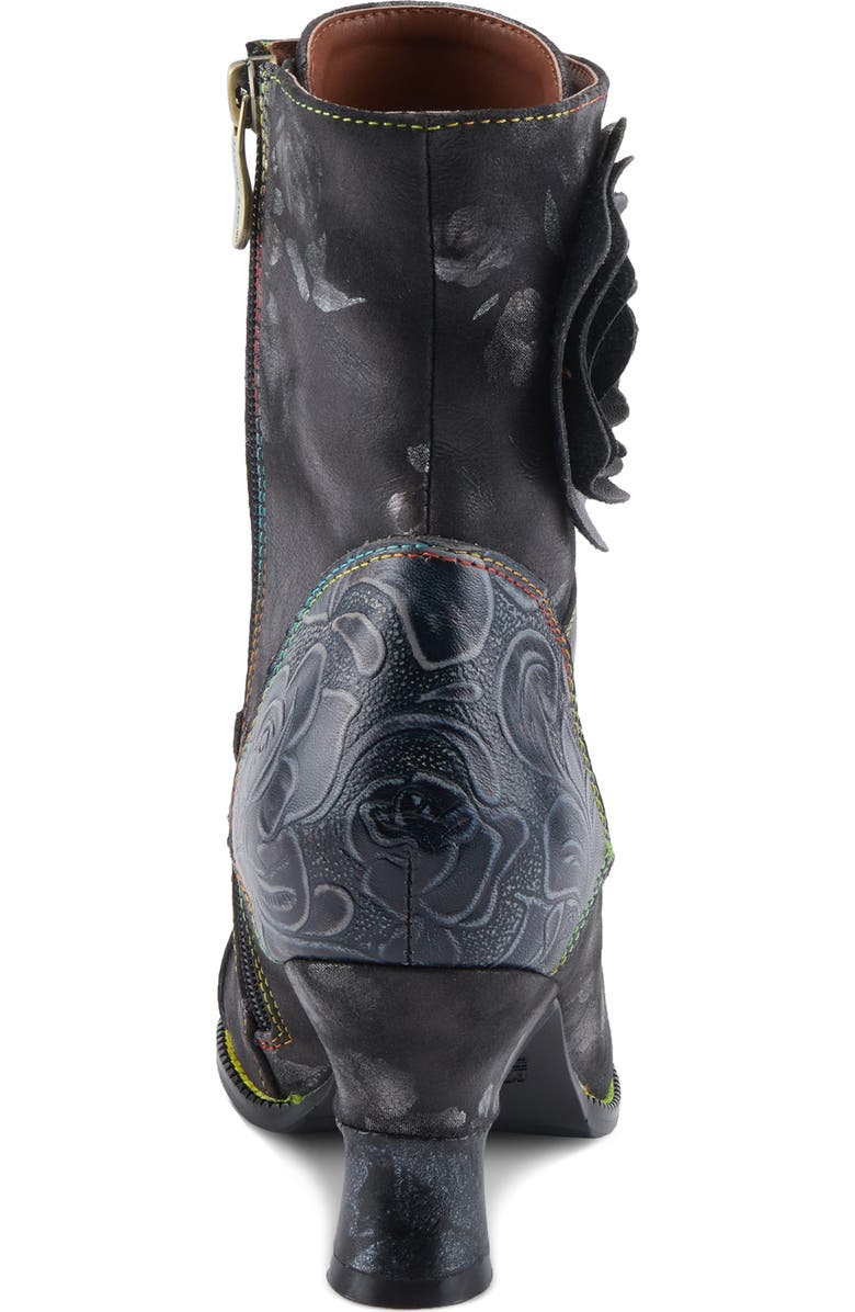 L'Artiste by Spring Step Roselia Lace-Up Cap Toe Bootie, Alternate, color, Black Multi