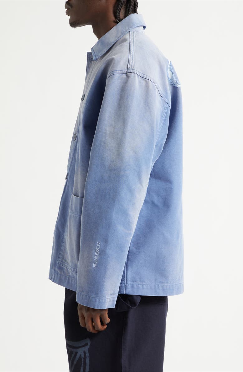 JW Anderson x Guinness Cotton Canvas Chore Jacket, Alternate, color, Cornflower Blue