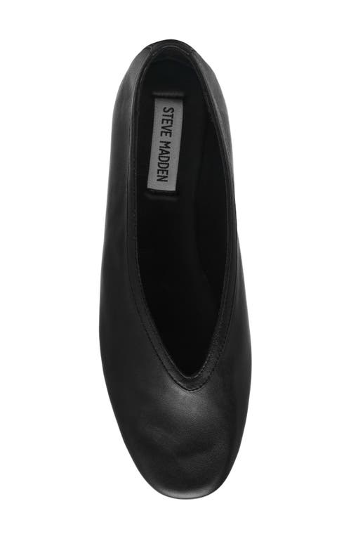 Shop Steve Madden Leni Flat In Black Leather
