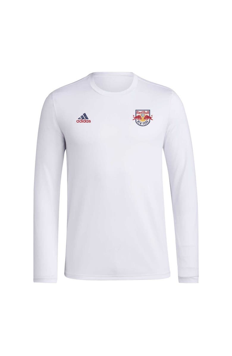 adidas Men's adidas White New York Red Bulls Local Stoic Long Sleeve T-Shirt, Alternate, color, 