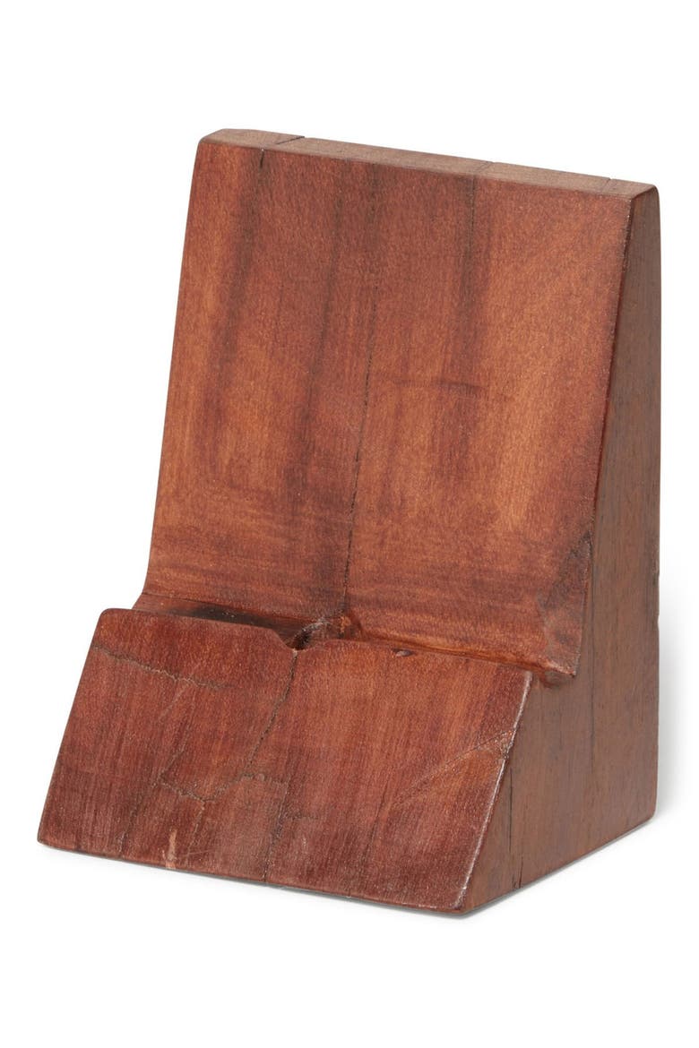 Wood Platform Phone Holder, Main, color, WOOD