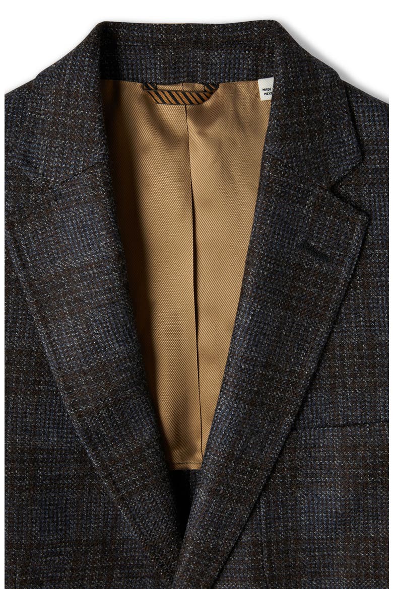 Plaid Wool Sport Coat, Alternate, color, BROWN