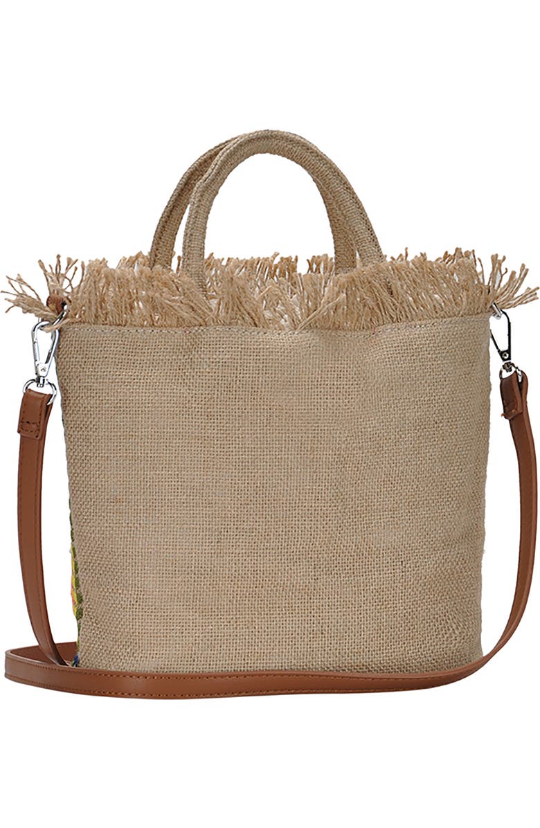 Antik Kraft Embroidered Straw Tote, Alternate, color,