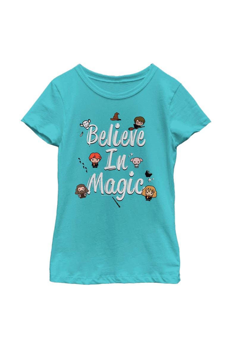Girl's Harry Potter Believe In Magic  Graphic T-Shirt, Main, color, Tahiti Blue