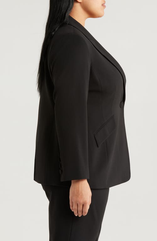 Tahari Asl One-button Blazer In Black