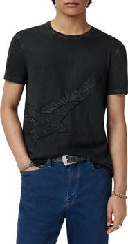 John Varvatos Eagle Embroidered Organic Cotton T-Shirt