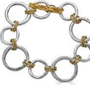 Loni Paul Jewelry Mixed Metal Sculpted Circle Bracelet