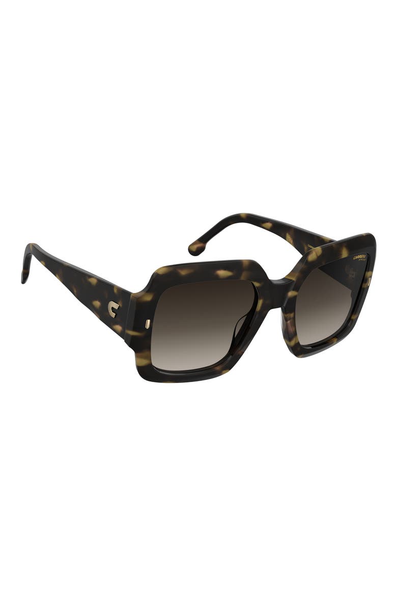 54mm Gradient Rectangular Sunglasses, Alternate, color, HAVANA/ BROWN GRADIENT