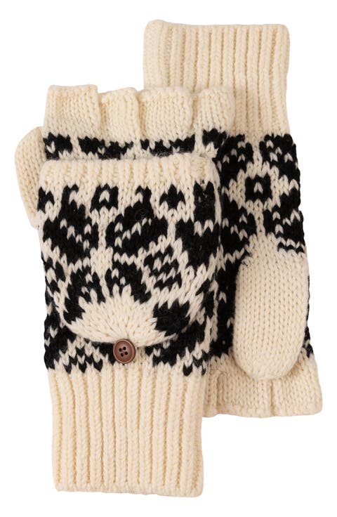 Evergreen Fair Isle Pop Top Gloves