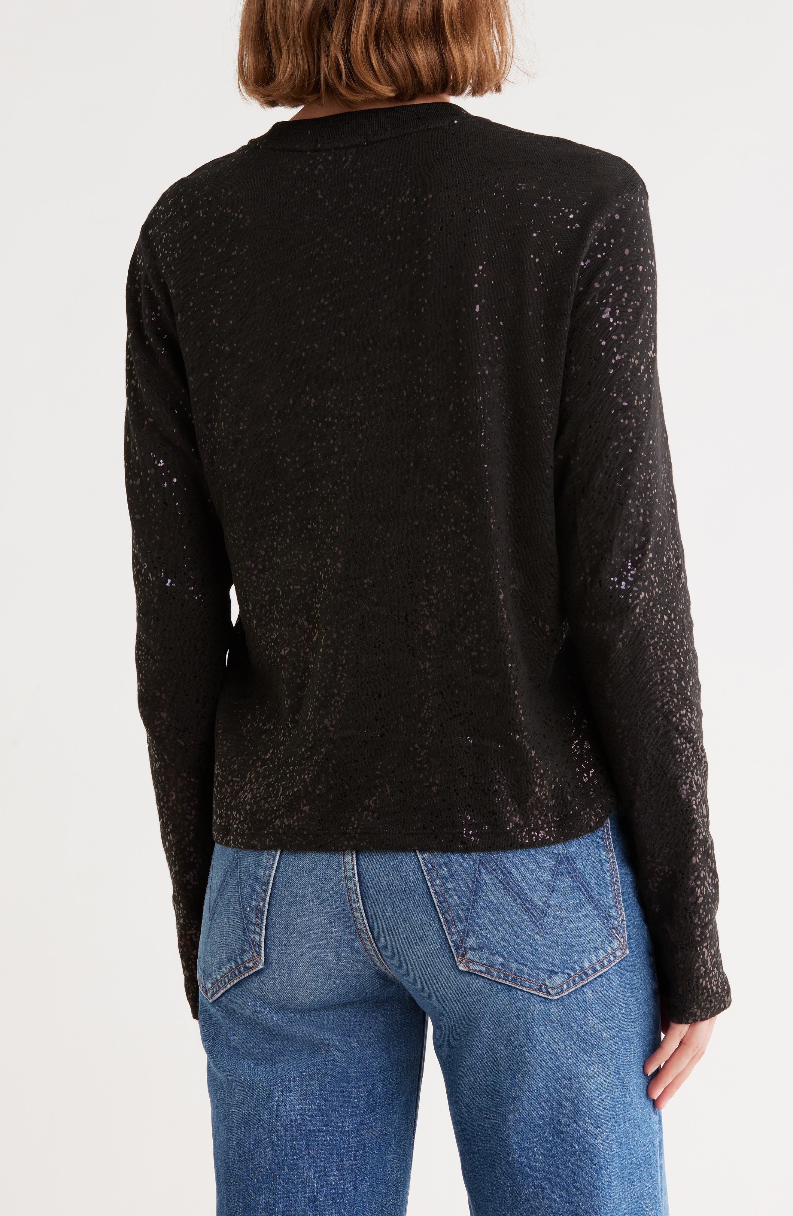 Metallic Cotton Slub Jersey Top - image 2