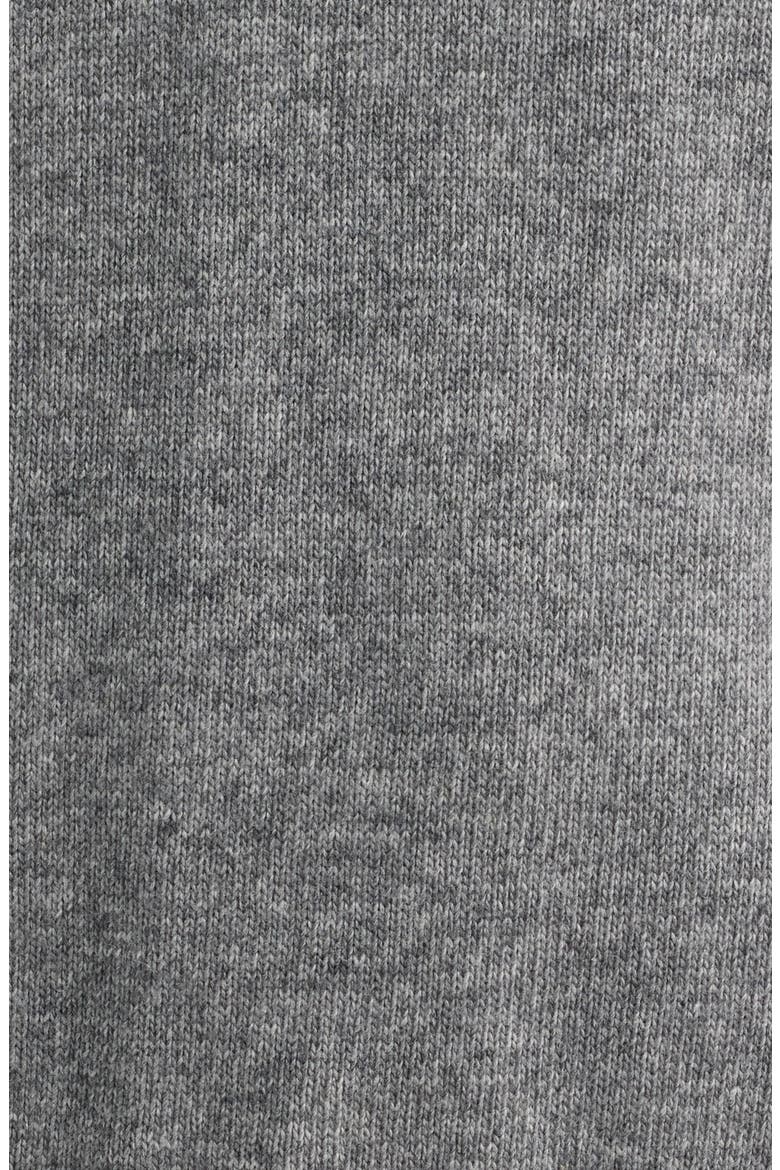 Frances Wool & Cotton Polo Sweater, Alternate, color, HEATHER GREY