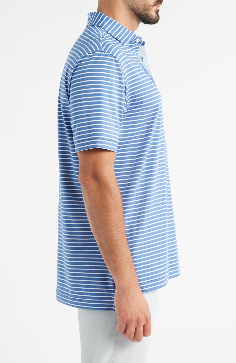 Peter Millar Dunnes Stripe Performance Jersey Polo, Alternate, color, Windsor Blue