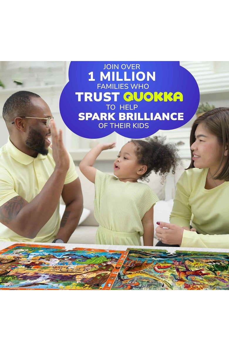 Quokka 100 Piece Jigsaw Puzzles for Kids - Animal, City, Nature & Everyday Life Themes, Alternate, color, Animals Pets Dinozaurus