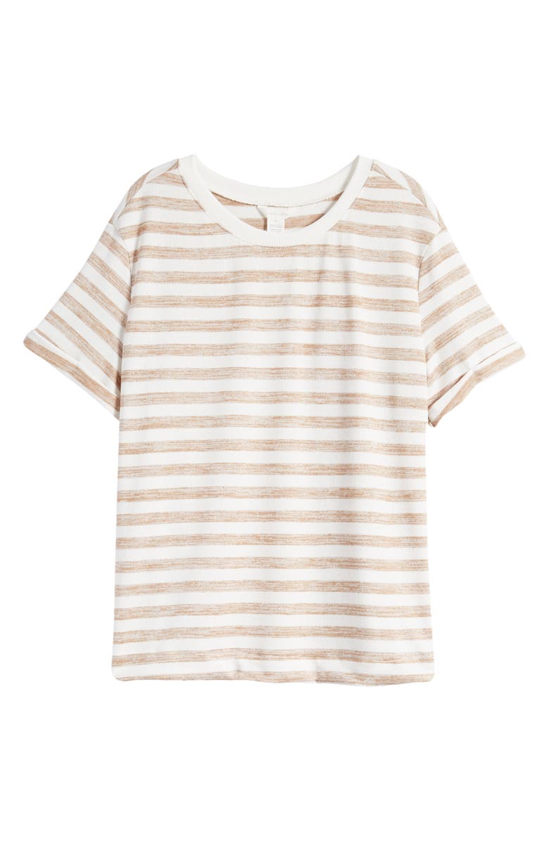 Caslon<sup>®</sup> Ease Stripe Crewneck T-Shirt, Alternate, color,