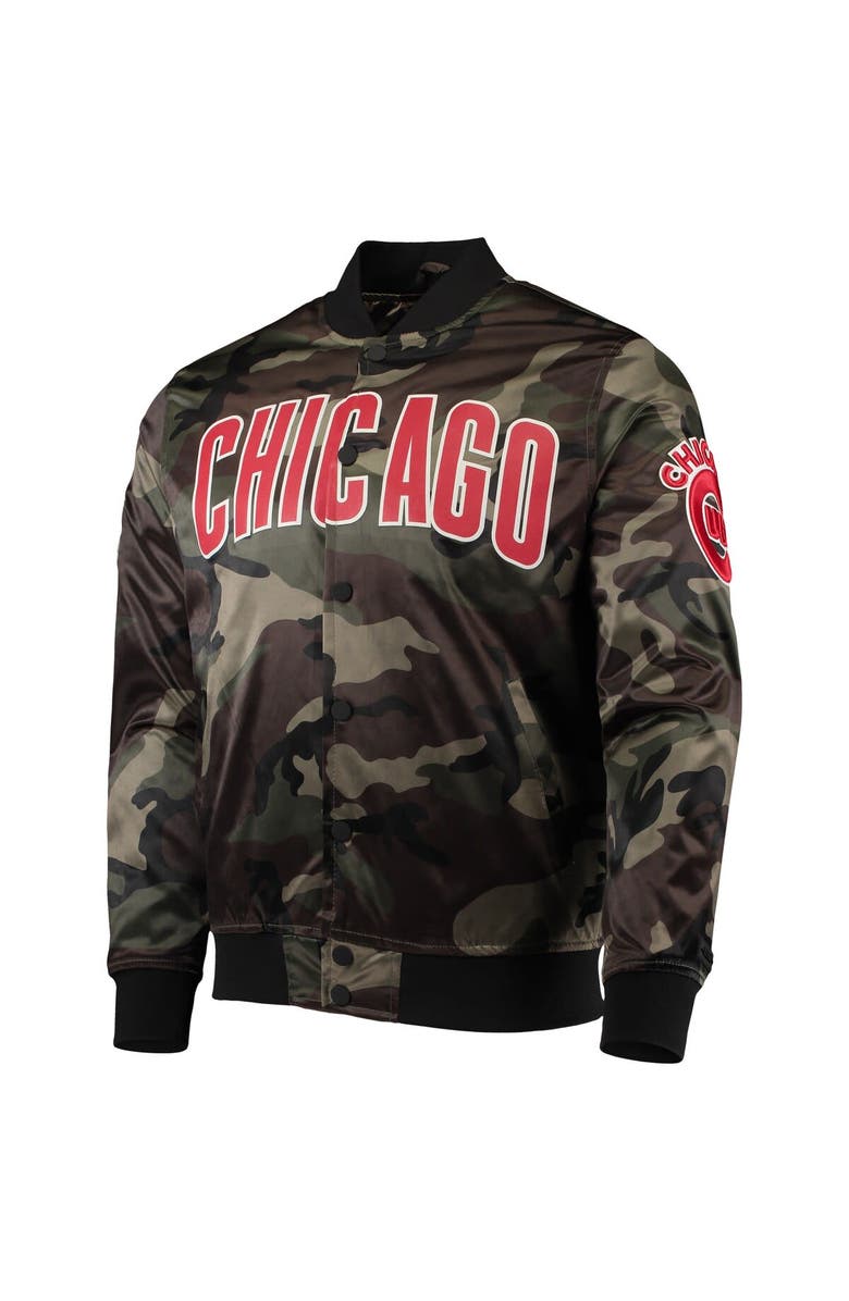 PRO STANDARD Men's Pro Standard Camo Chicago Cubs Satin Full-Snap Jacket, Alternate, color, 