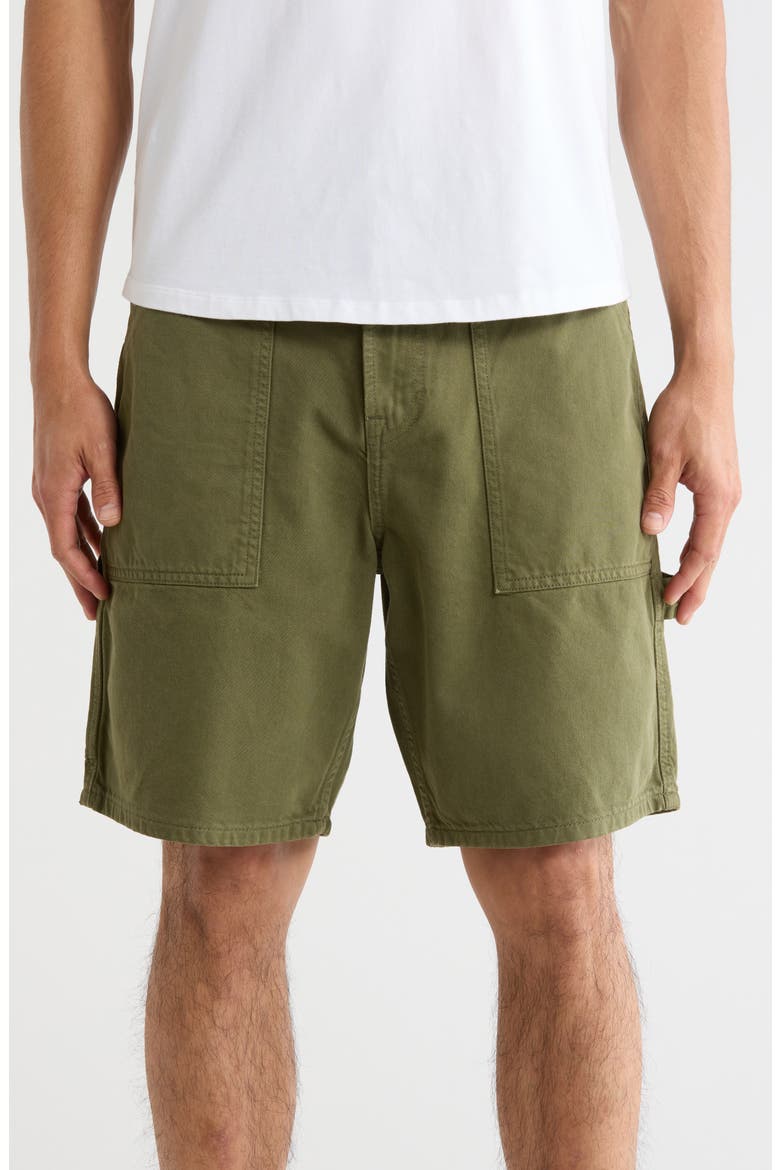 Loose Carpenter Denim Shorts, Main, color, PICKLE