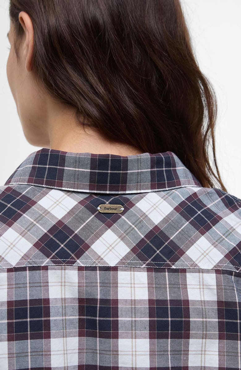 Barbour Edda Shirt, Alternate, color, Gardenia Tartan