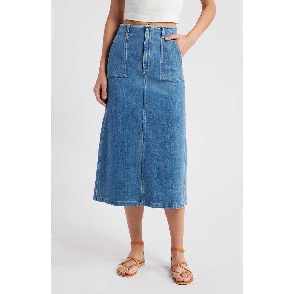Le Jean Jocelyn Denim Midi Skirt