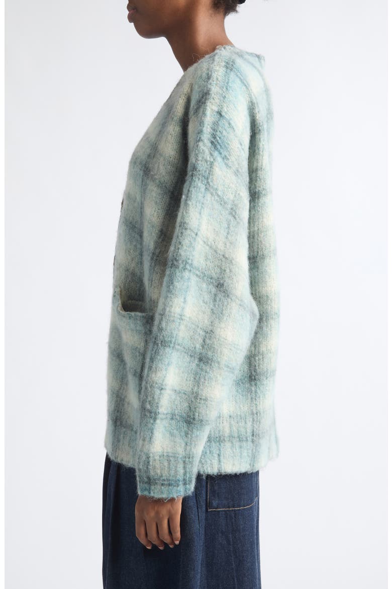 Plaid Oversize Cardigan, Alternate, color, BLUE PLAID
