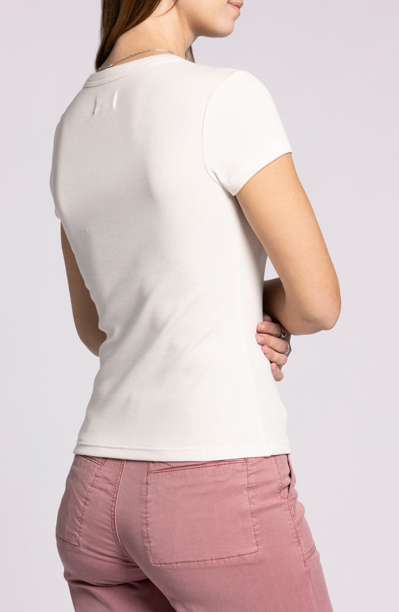 Thread & Supply Kellie Button-Up Rib Top, Alternate, color, Ivory