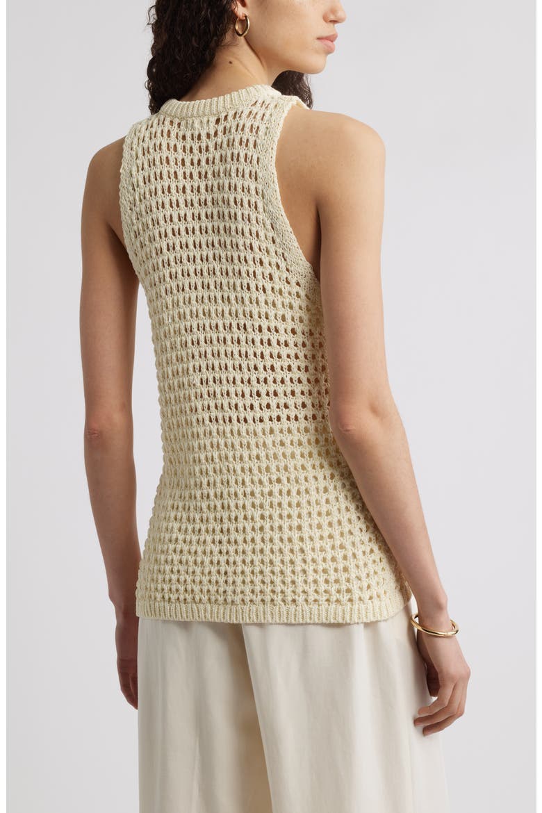 Open Knit Sleeveless Sweater, Alternate, color, YELLOW PALE