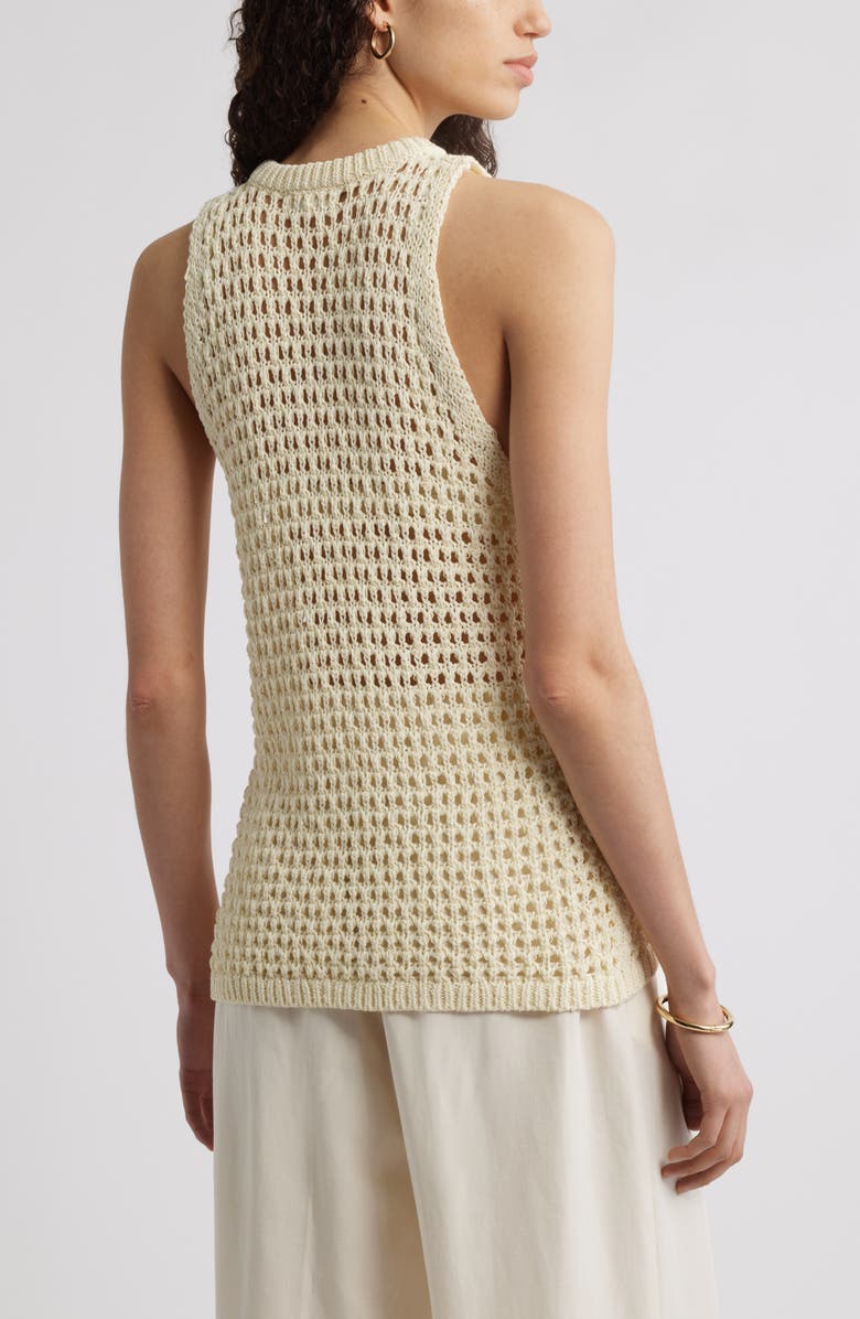 Nordstrom Open Knit Sleeveless Sweater, Alternate, color, Yellow Pale