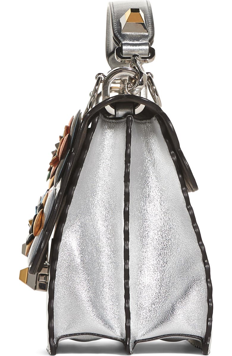 Fendi Kan I Leather Shoulder Bag, Alternate, color,