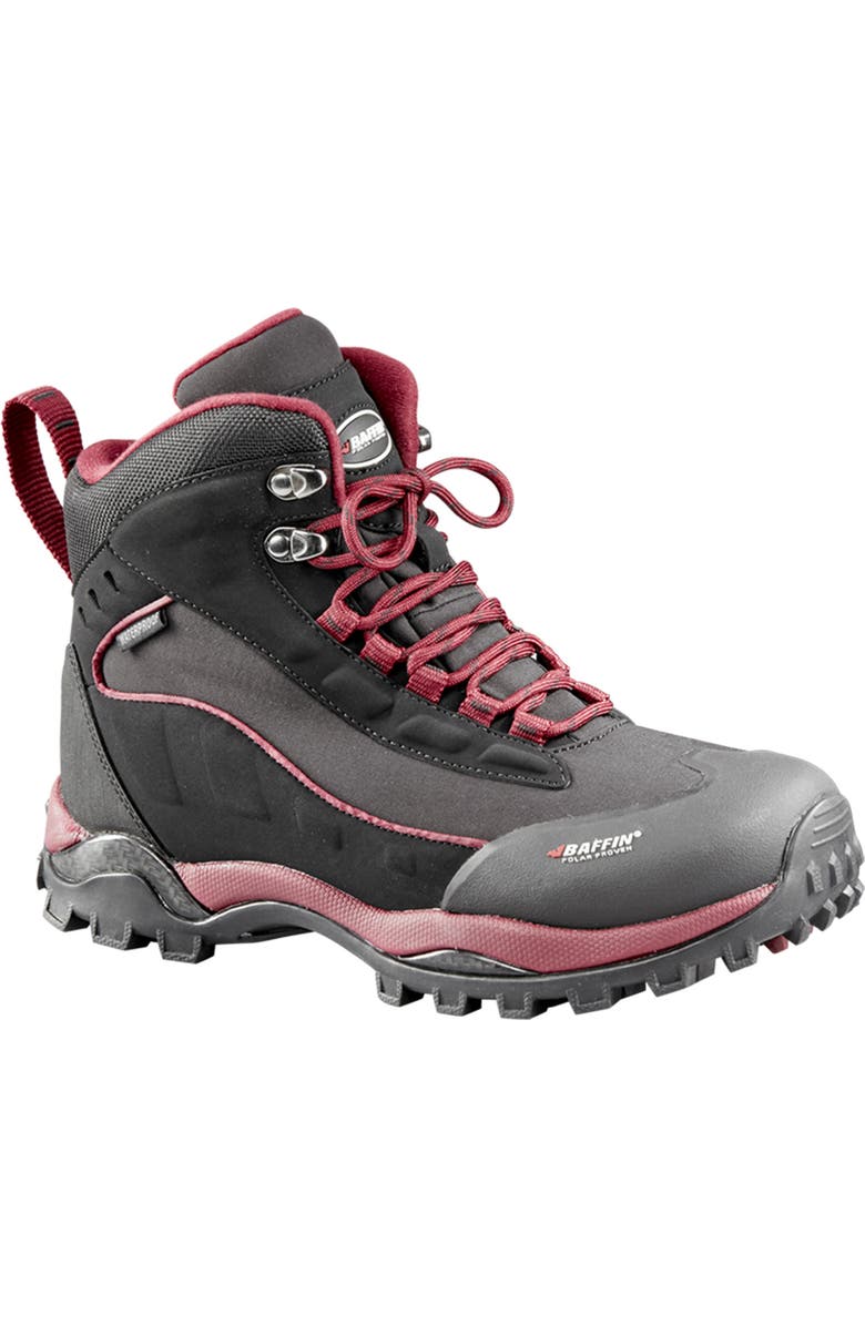 Baffin Hike Waterproof Winter Boot, Main, color, Black/ Sangria