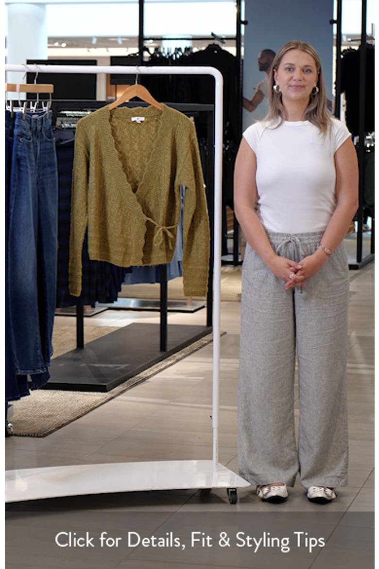 Pointelle Wrap Sweater video