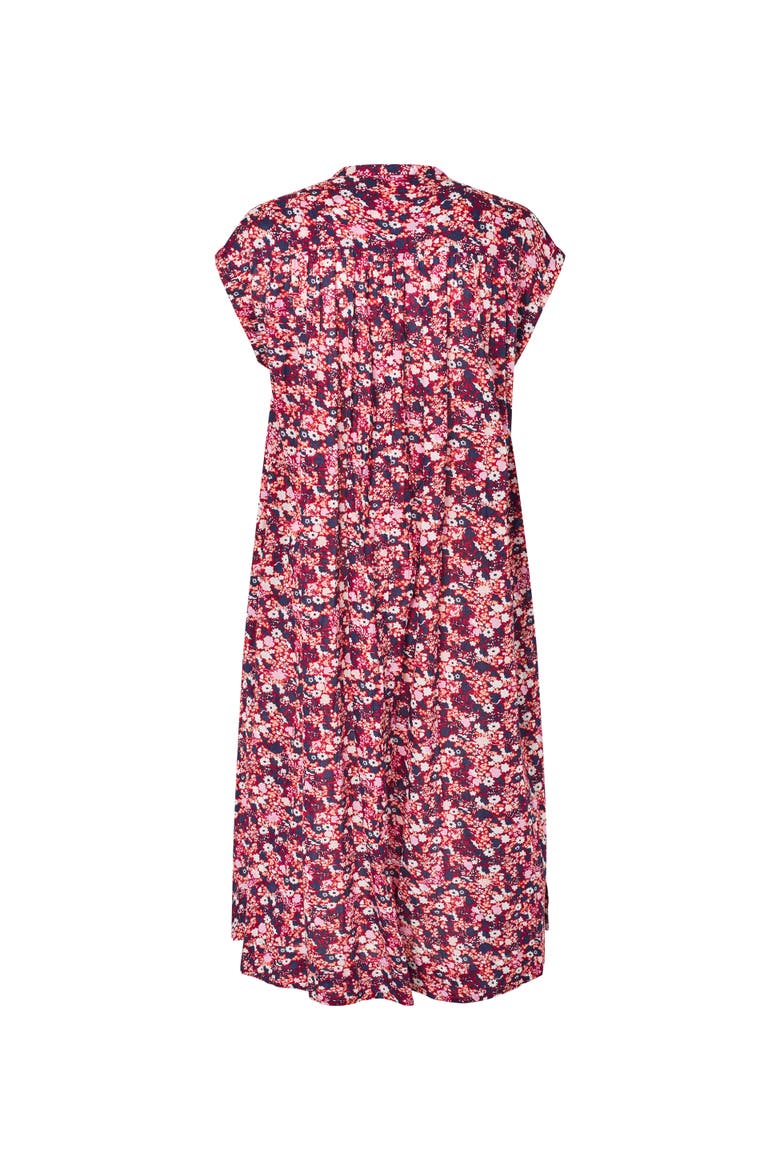 Manylifa Floral Draped Shirt Dress, Alternate, color, Beet Red