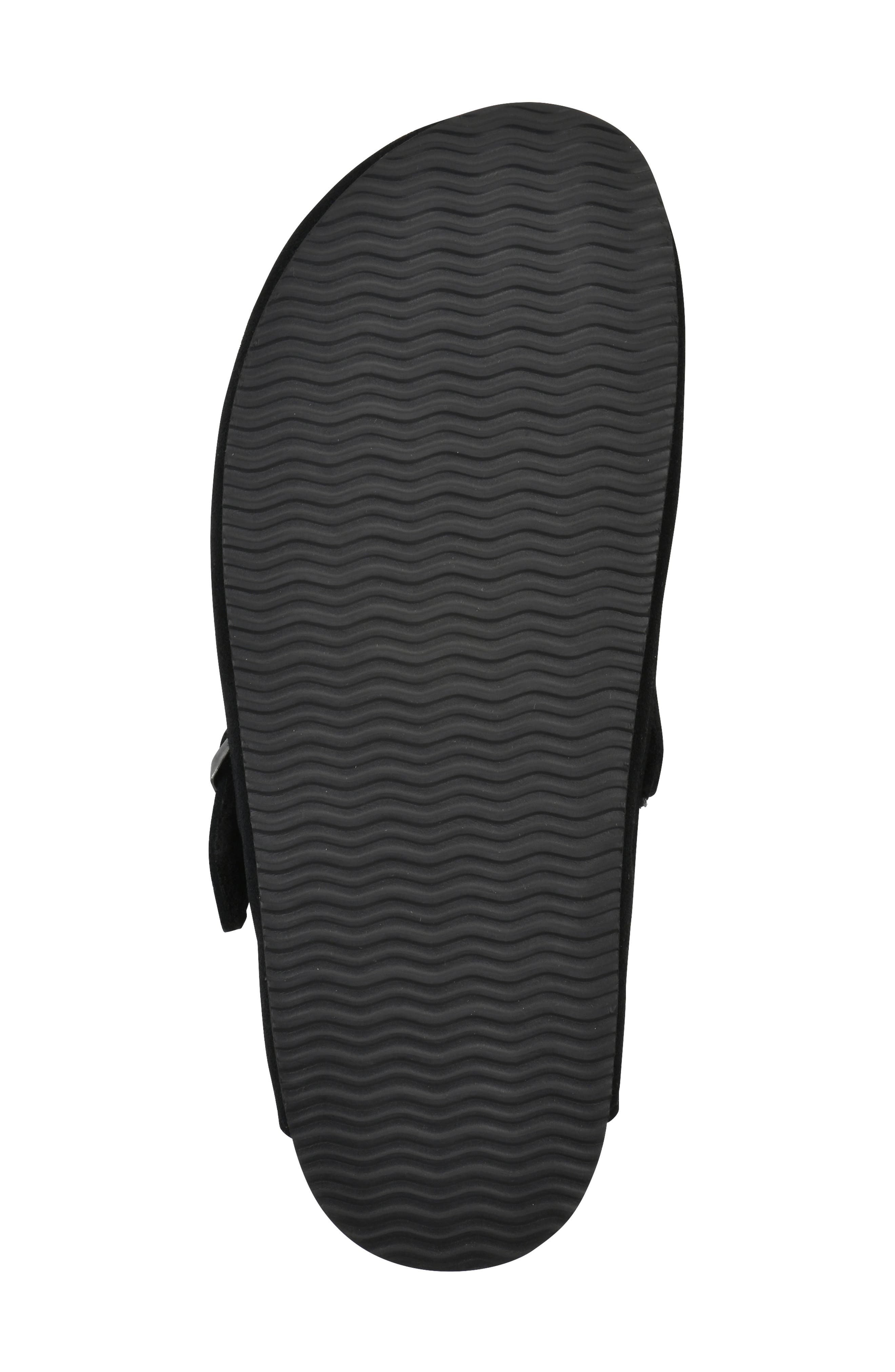 White Mountain Footwear Bari Faux Shearling Footbed Suede Mule, Alternate, color, 