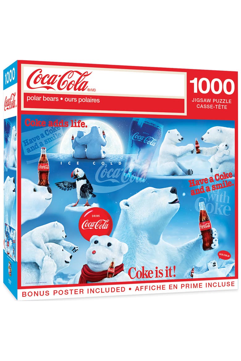 Coca-Cola Polar Bears 1000 Piece Puzzle, Main, color, Multicolor